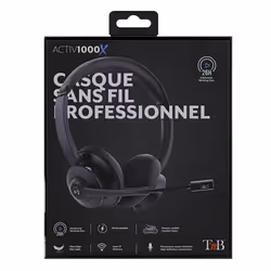 T'nB ACTIV 1000X Auricolare Wireless A Padiglione Musica e Chiamate Bluetooth Base di ricarica Nero - Vista aggiuntiva 5