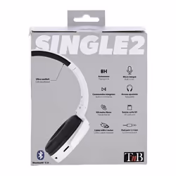 T'nB SINGLE 2 Auricolare Con cavo e senza cavo A Padiglione Musica e Chiamate Bluetooth Grigio - Vista aggiuntiva 7