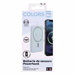 T'nB BUMAG5BL batteria portatile 5000 mAh Carica wireless Blu - Vista aggiuntiva 7