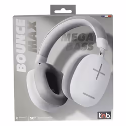 T'nB BOUNCE MAX Auricolare Con cavo e senza cavo A Padiglione Musica e Chiamate Bluetooth Grigio, Bianco - Vista aggiuntiva 4