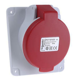 Schneider Electric - Presa Schneider industriale incasso 3X16A+NT 400V rossa PKY16F435