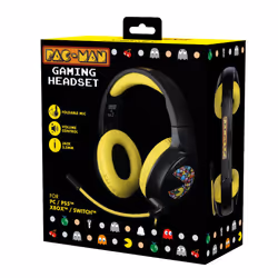 Konix PacMan Auricolare Cablato A Padiglione Gaming USB tipo A Nero, Giallo - Vista aggiuntiva 6