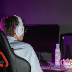 Konix Hello Kitty Auricolare Cablato A Padiglione Gaming Rosa, Bianco - Vista aggiuntiva 4
