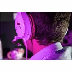 Konix Hello Kitty Auricolare Cablato A Padiglione Gaming Rosa, Bianco - Vista aggiuntiva 5