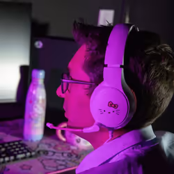 Konix Hello Kitty Auricolare Cablato A Padiglione Gaming Rosa, Bianco - Vista aggiuntiva 6