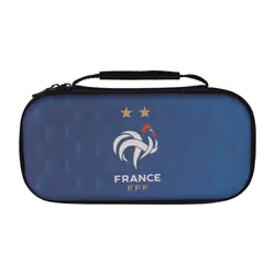 Konix Housse Switch Blason FFF, Boîtier robuste, Nintendo, Noir, Bleu, Nylon, Nintendo Switch, Nintendo Switch Lite, Nintendo ...