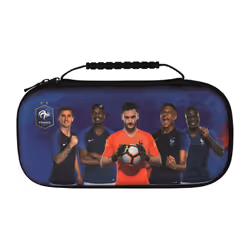 Konix Housse Switch Equipe FFF, Boîtier robuste, Nintendo, Noir, Bleu, Nylon, Nintendo Switch, Nintendo Switch Lite, Nintendo ...