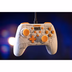 Konix Naruto Kakashi Bianco USB Gamepad Nintendo Switch, Nintendo Switch Lite, PC