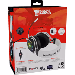 Konix 82381120335 cuffia e auricolare Cablato A Padiglione Gaming USB tipo A Nero, Bianco - Vista aggiuntiva 5