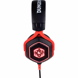 Konix KX DND D20 7.1 GAMING HEADEST Auricolare Cablato A Padiglione USB tipo A Nero, Rosso
