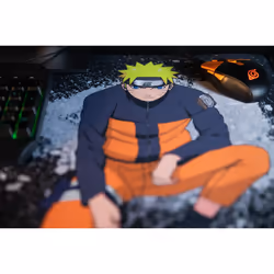Konix Naruto KX MOUSEPAD XXL BLACK Tappetino per mouse per gioco da computer Nero, Arancione - Vista aggiuntiva 8