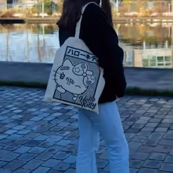 Konix Wink - Hello Kitty Bianco Borsa tote - Vista aggiuntiva 2