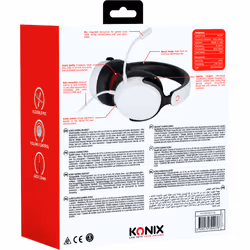 Konix 61889000087 cuffia e auricolare Cablato A Padiglione Gaming Nero, Bianco - Vista aggiuntiva 5