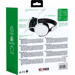Konix 61889000088 cuffia e auricolare Cablato A Padiglione Gaming Nero, Bianco - Vista aggiuntiva 4