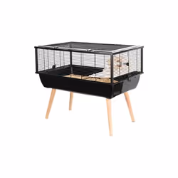Zolux Gabbia Neo Nigha - Rongador (misura piccola, 77,5 x 47,5 x 64,5 cm), colore nero EAN: 3336022056235
