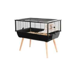 Zolux - Gabbia Neo Nigha - Rongador (misura piccola, 77,5 x 47,5 x 64,5 cm), colore nero