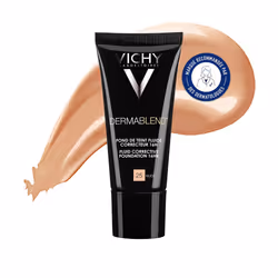 Vichy Dermablend Fondotinta Correttore Fluido 16h offre copertura perfetta per imperfezioni, occhiaie e rossori con texture l ...