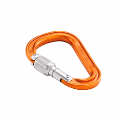 Petzl Attache Moschettone di blocco A forma di D Alluminio Arancione 1 pz