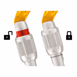 Petzl M39A S moschettone da scalata Moschettone di blocco A forma di D Alluminio Giallo 1 pz - Vista aggiuntiva 4