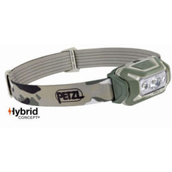 Lampada frontale compatta Petzl Aria 2R impermeabile - 450 lumen - Camo - Batteria inclusa - E071AA00