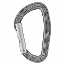 Petzl DJINN, Chiusura dritta, Moschettone di blocco, Alluminio, Grigio, 23 kN, 9 kN