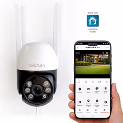 Telecamera Wi-Fi Esterno HomeCam2K PTZ, motorizzata con Copertura Visiva 360 °, visione notturna a colori e Sirena allarme integrata - Avidsen - Vista aggiuntiva 4
