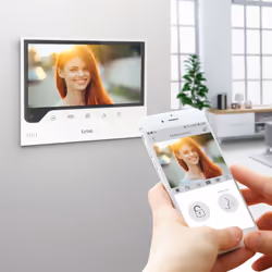 I vantaggi del prodotto : Design essenziale, tasti a sfioramento e schermo ultra piatto 7", il videocitofono Extel Connect è ...