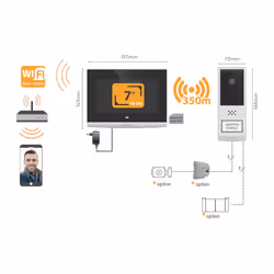 Avidsen wave 2 videocitofono senza fili wireless con schermo da 7 portata 350 metri - Vista aggiuntiva 4