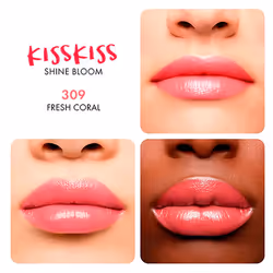 Guerlain KissKiss Shine Bloom Rossetto brillante composto al 95% da ingredienti di origine naturale 309 Fresh Coral - Vista aggiuntiva 4
