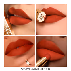 Guerlain KissKiss Kissproof Honey Blurred Matte Lipstick 668 Warm Marigold 1.85g - Vista aggiuntiva 4
