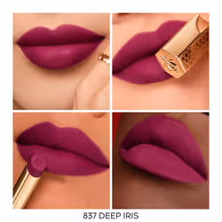 Guerlain KissKiss Kissproof Honey Blurred Matte Lipstick 837 Deep Iris 1.85g - Vista aggiuntiva 4
