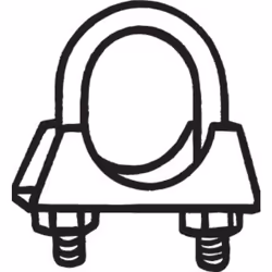 Connettore tubi: Collare a staffa. Diametro [mm]: 60. Dimensioni filettatura: M8. Indice: BOS250-860. Numero del Produttore:  ...