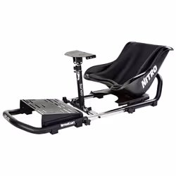 Oplite NitroKart, Abitacolo da corsa, Nero, Acciaio, Thrustmaster, Logitech, Fanatec, MOZA, and Hori steering wheels and peda ...