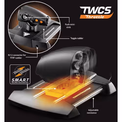 Thrustmaster T-16000M FCS Flight Pack Nero USB Joystick Analogico/Digitale MAC, PC - Vista aggiuntiva 5