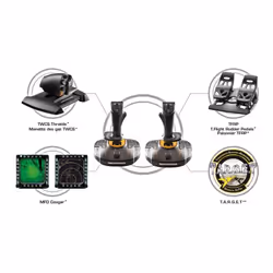 Thrustmaster T.16000M FCS SPACE SIM DUO Nero, Arancione USB Joystick Analogico/Digitale PC - Vista aggiuntiva 4