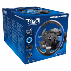 Thrustmaster T150 Force Feedback Nero, Blu USB Sterzo + Pedali PC, PlayStation 4, Playstation 3 - Vista aggiuntiva 6