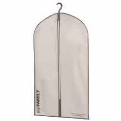 Copriabito protettivo sigillato colore bianco materiale polipropilene dimensioni 60 x 100 cm chiusura a zip possibilità di in ...