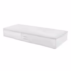 Contenitore basso in tessuto Milky colore bianco materiale polipropilene - tessuto non tessuto Dimensioni 15 x 100 x 48 cm (H ...