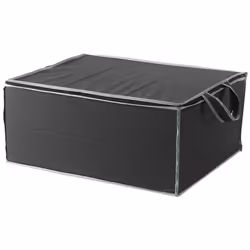 Contenitore tessile colore: nero materiale polipropilene - tessuto non tessuto dimensioni 55 x 45 x 25 cm chiusura a zip adat ...