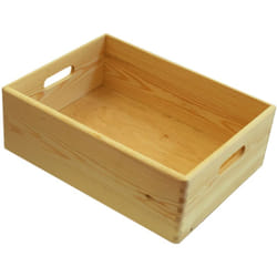 Scatola multiuso senza coperchio 'wood box' in legno marrone chiaro, 40x30x14 cm