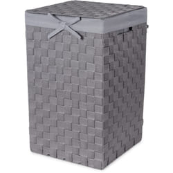 Compactor - Cesto per la biancheria Grigio 30 x 30 x H.50 cm