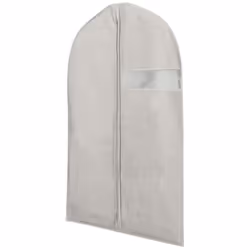 Borsa protettiva Oxford sigillata per indumenti colore grigio materiale tessuto non tessuto dimensioni 60 x 100 cm chiusura a ...