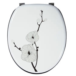 Wirquin 20719127 Coperchio rigido da WC Legname Nero, Bianco