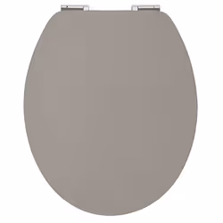Wirquin DIPLOMAT TORTORA, Allungato, Coperchio rigido da WC, Grigio, Legno, 370 mm, 480 mm