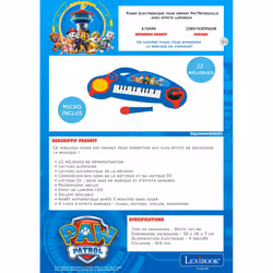 Lexibook Paw Patrol K704PA giocattolo musicale