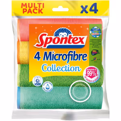 Descrizione Quattro colorati panni multiuso, super assorbenti in microfibra tessile. Rimuovono facilmente lo sporco e il gras ...