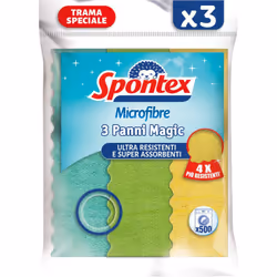 Descrizione Spontex Panni Magic Grazie alla tecnologia Aqua-Plus combinata con le Microfibre, sono 4 volte più resistenti ris ...