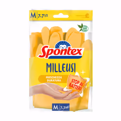 Spontex Milleusi Taglia M, Lattice, Giallo, Unisex, M, Cotone, 1 paio/a