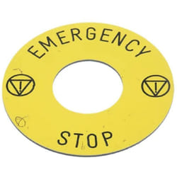 Schneider Electric - Schneider etichetta circolare emergency stop zb6y7330