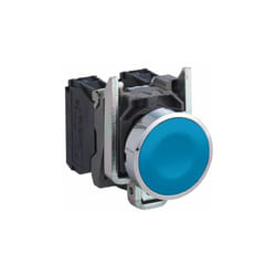 Schneider Electric - Pulsante Blu Piatto, ø 22 mm, 600 v, 1 nc, 1NO, IP69K - schneider XB4BA61
